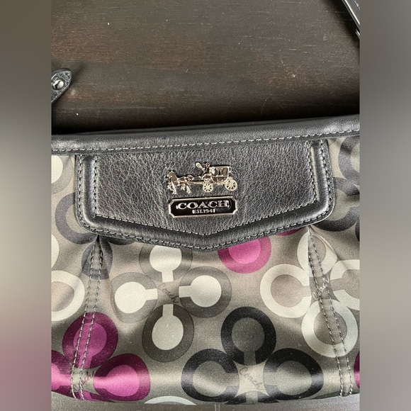 Vintage Satin Coach Monogram Clutch - Picture 3 of 6